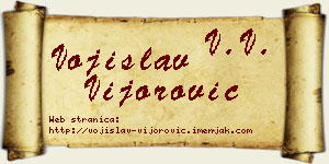 Vojislav Vijorović vizit kartica